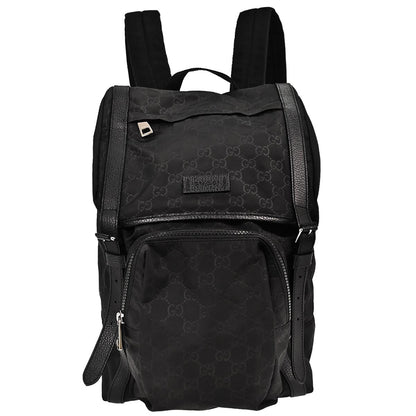 Gucci Black Nylon GG Daypack Backpack