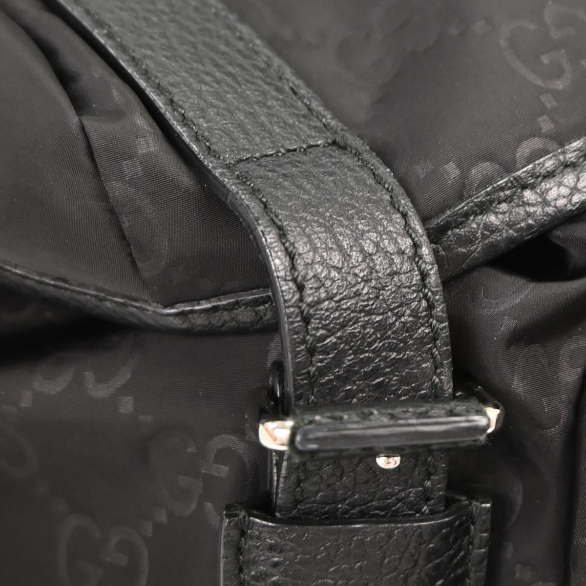 Gucci Black Nylon GG Daypack Backpack