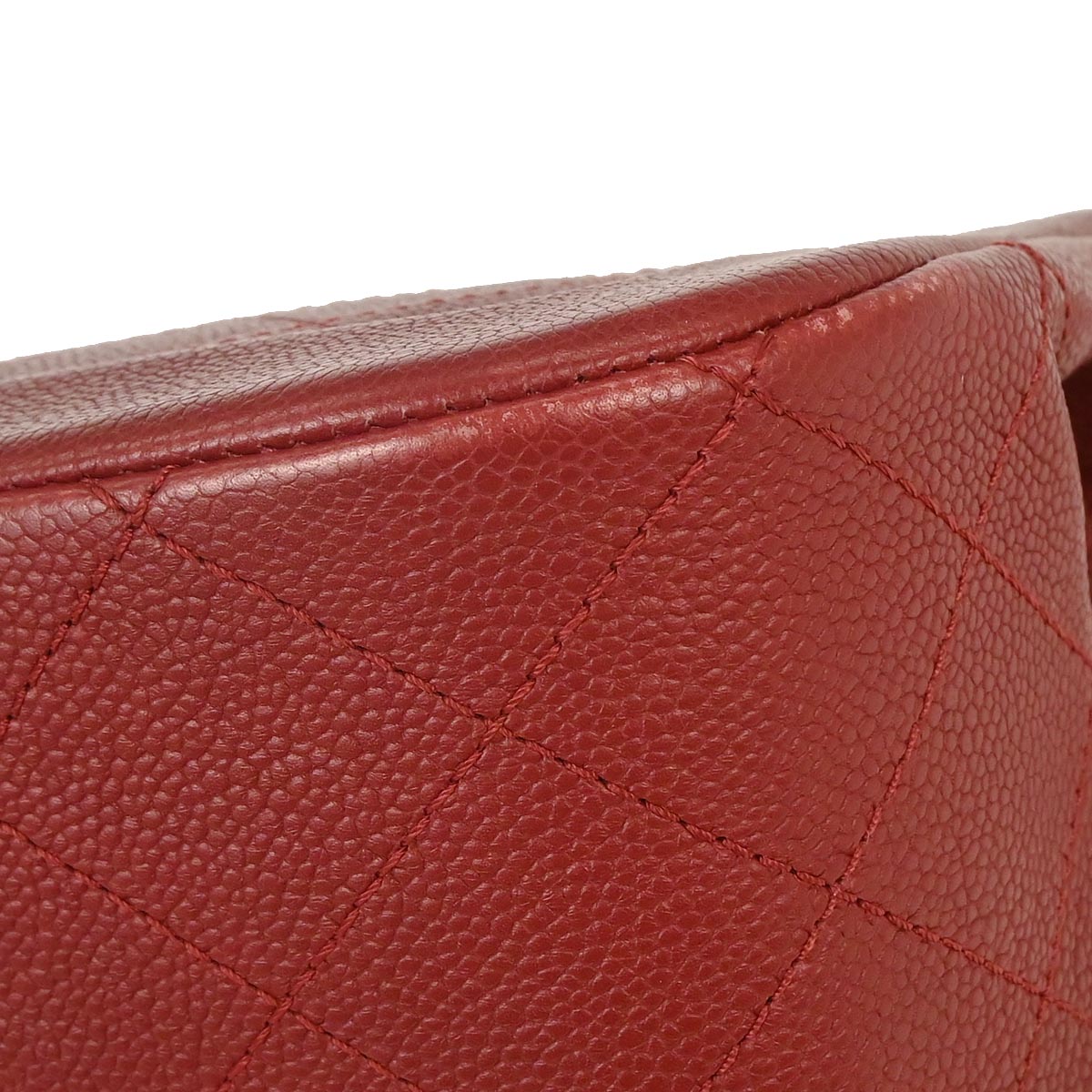 Chanel 2014-2015 Red Caviar Shoulder Bag