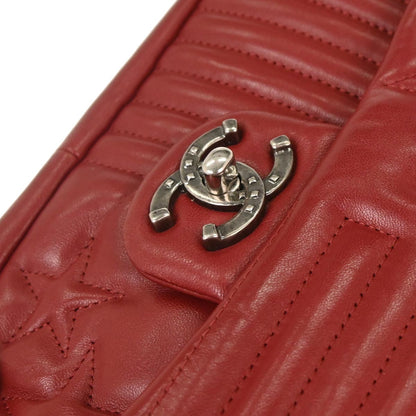 Chanel Red Lambskin Paris Dallas Stars and Stripes Flap Bag Shoulder Bag