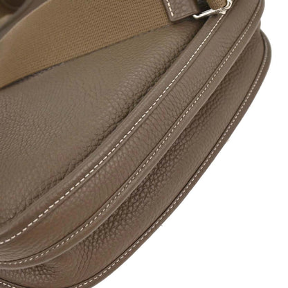 Hermes Etoupe Taurillon Clemence Evelyne 3 29 PM Shoulder Bag
