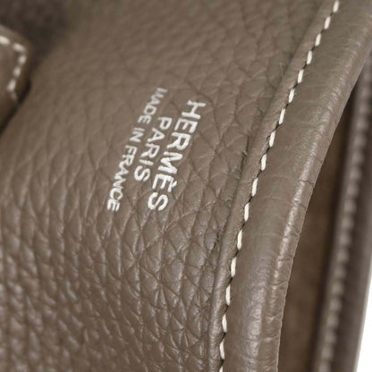 Hermes Etoupe Taurillon Clemence Evelyne 3 29 PM Shoulder Bag