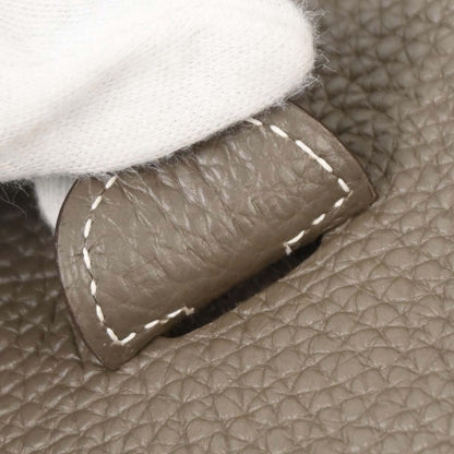 Hermes Etoupe Taurillon Clemence Evelyne 3 29 PM Shoulder Bag