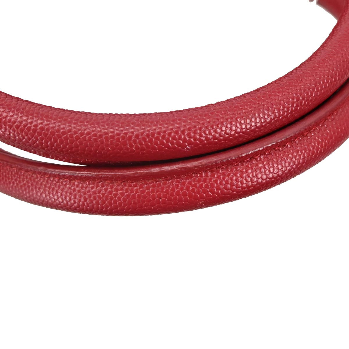 Saint Laurent Red Leather Sac Museum Tote Handbag