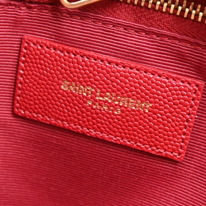 Saint Laurent Red Leather Sac Museum Tote Handbag