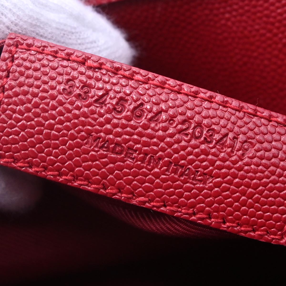 Saint Laurent Red Leather Sac Museum Tote Handbag