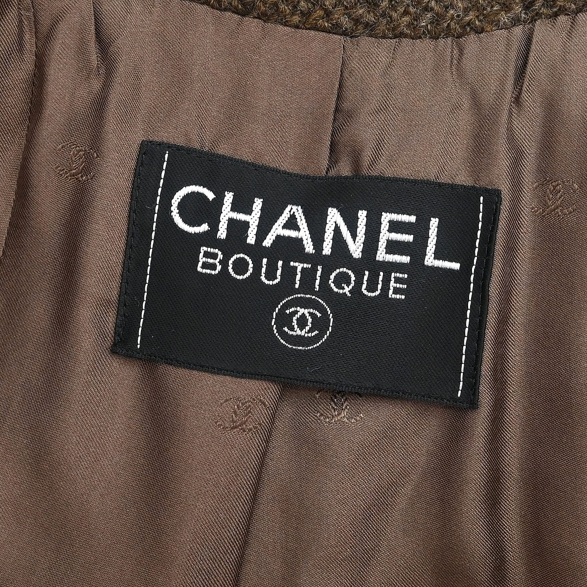 Chanel Single Breasted Jacket Brown