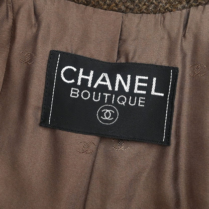 Chanel Single Breasted Jacket Brown