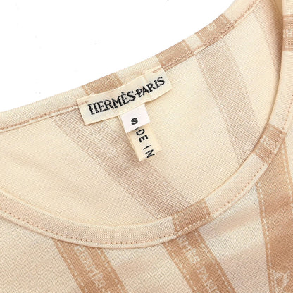 Hermes T-shirt Top Light Beige #S