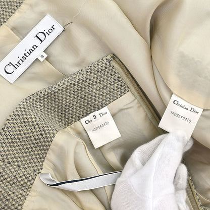 Christian Dior Setup Suit Jacket Skirt Brown #36–38