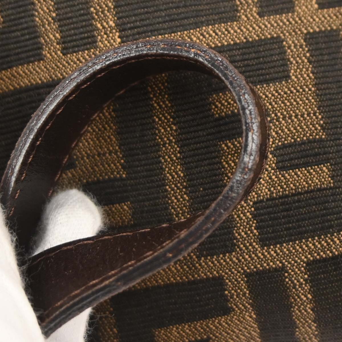 Fendi Brown Canvas Zucca Mamma Baguette Handbag