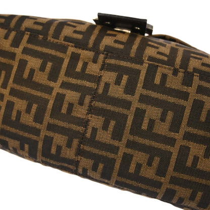 Fendi Brown Canvas Zucca Mamma Baguette Handbag