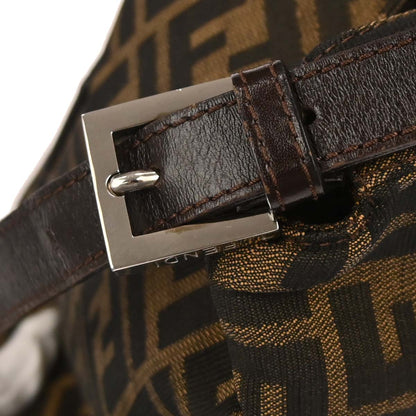 Fendi Brown Canvas Zucca Mamma Baguette Handbag