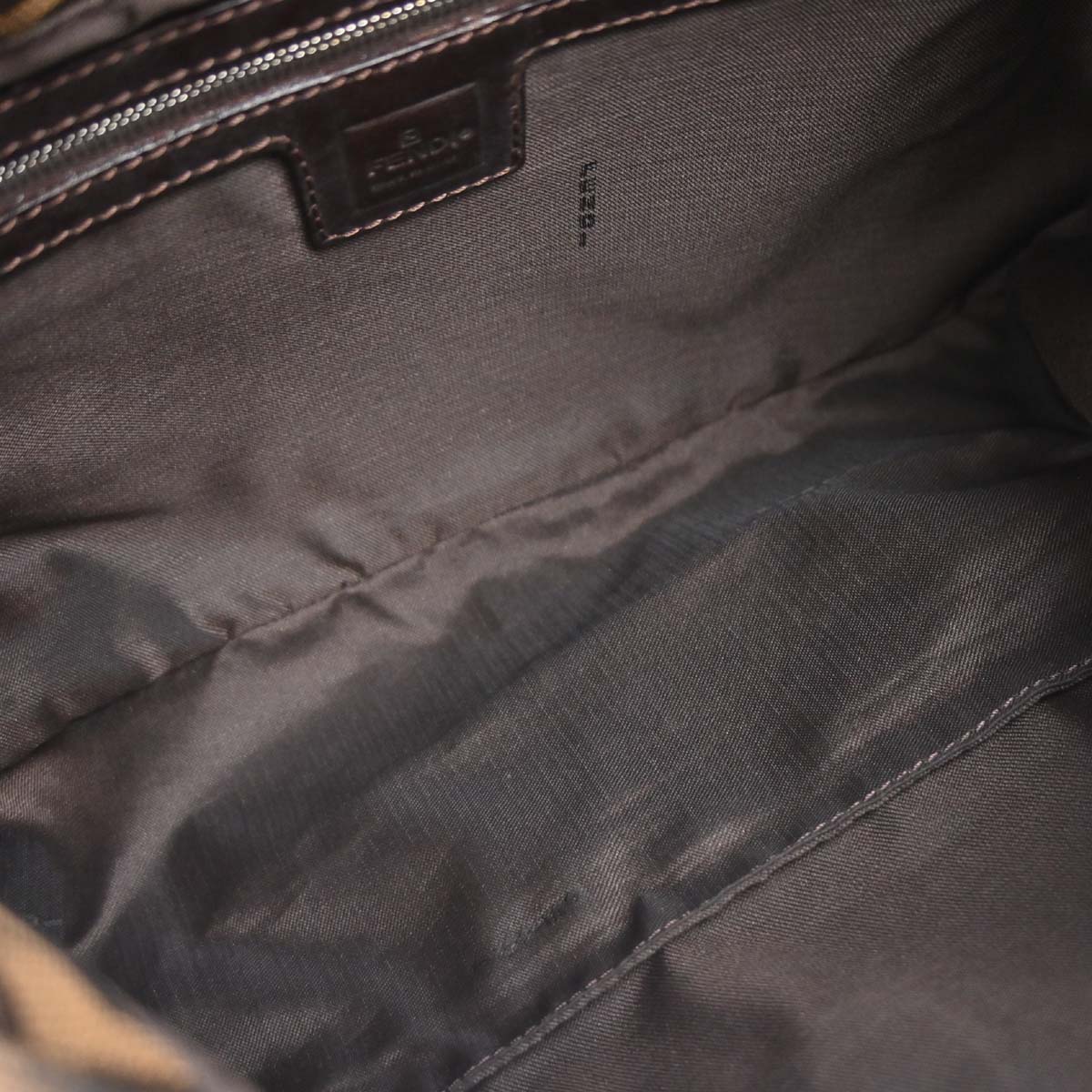 Fendi Brown Canvas Zucca Mamma Baguette Handbag