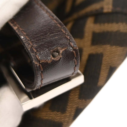 Fendi Brown Canvas Zucca Mamma Baguette Handbag