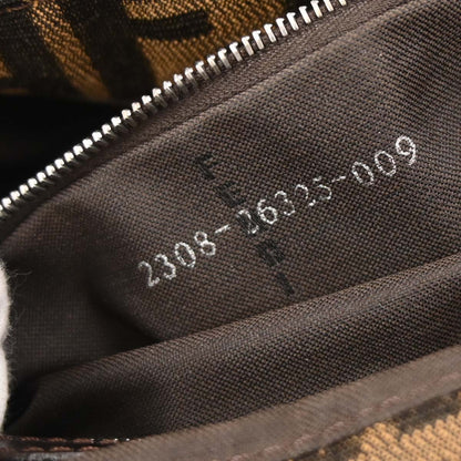 Fendi Brown Canvas Zucca Mamma Baguette Handbag