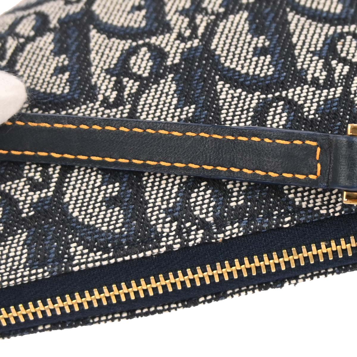 Christian Dior Navy Trotter Saddle Handbag