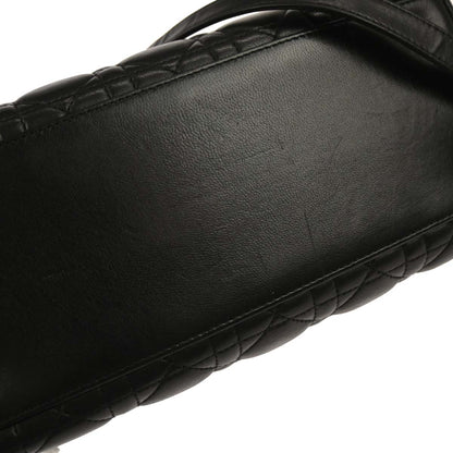Christian Dior Black Lambskin Medium Lady Dior Cannage 2way Shoulder Handbag