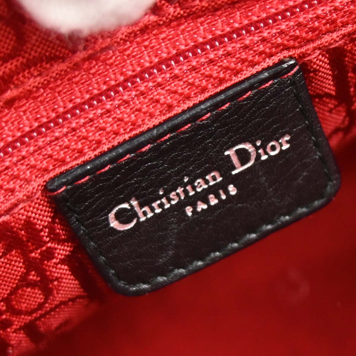 Christian Dior Black Lambskin Medium Lady Dior Cannage 2way Shoulder Handbag