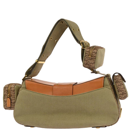 Christian Dior Green Beige Street Chic Columbus Shoulder Bag