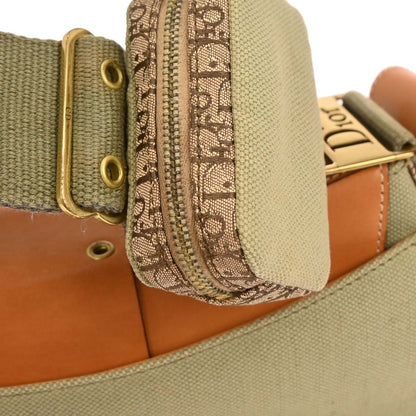 Christian Dior Green Beige Street Chic Columbus Shoulder Bag