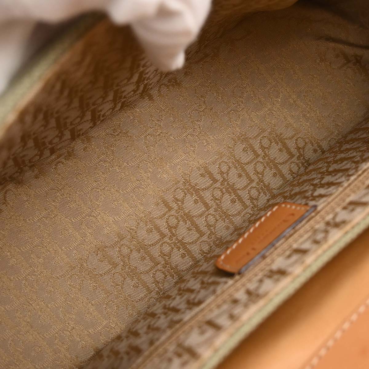 Christian Dior Green Beige Street Chic Columbus Shoulder Bag