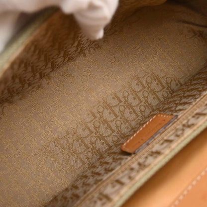 Christian Dior Green Beige Street Chic Columbus Shoulder Bag