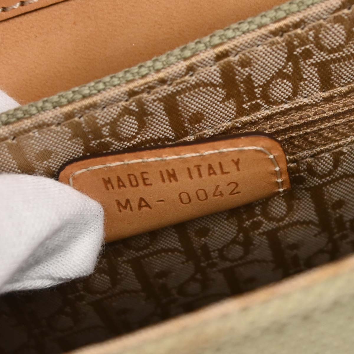 Christian Dior Green Beige Street Chic Columbus Shoulder Bag