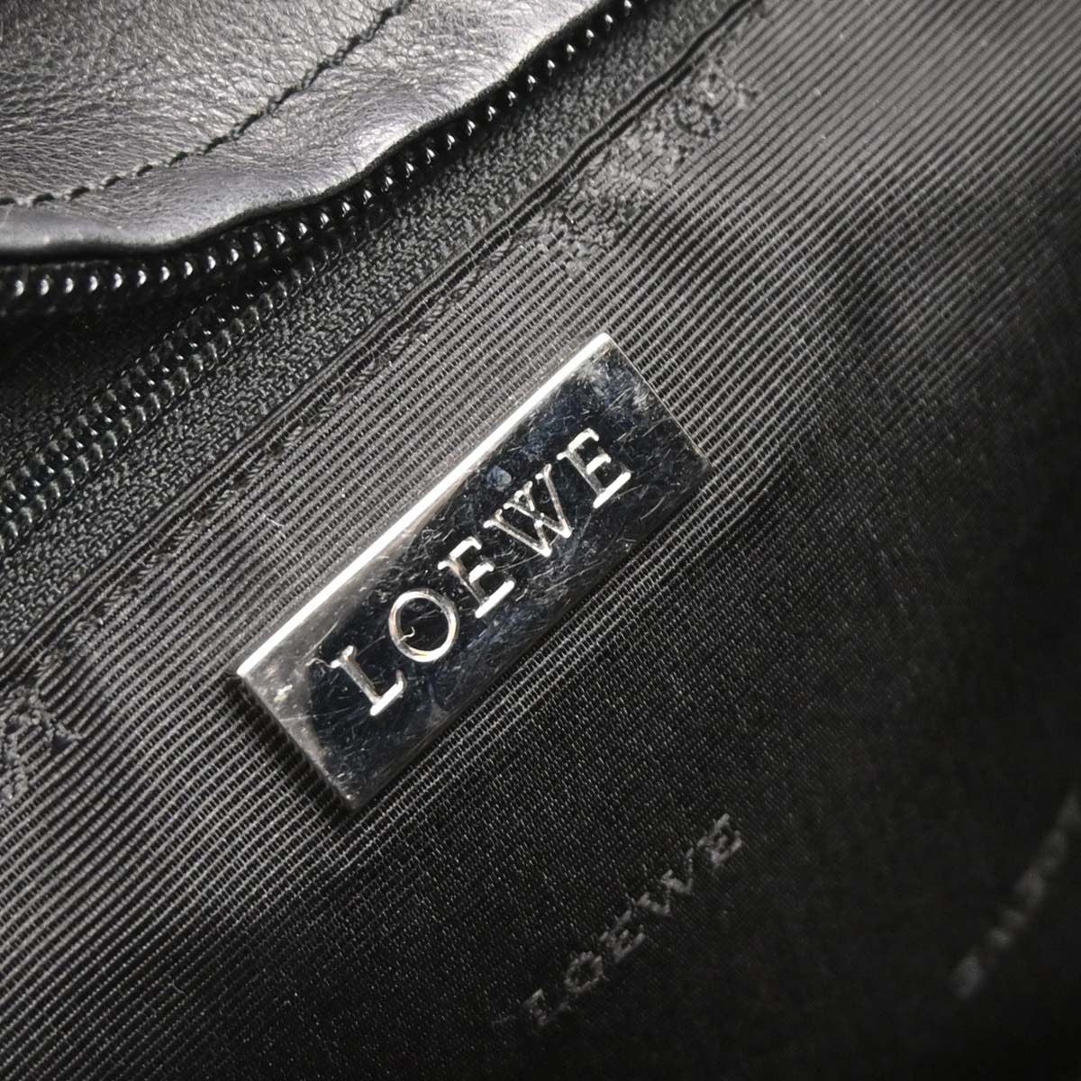 Loewe Black Leather Amazona 36 Handbag