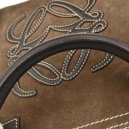 Loewe Brown Suede Amazona 36 Handbag