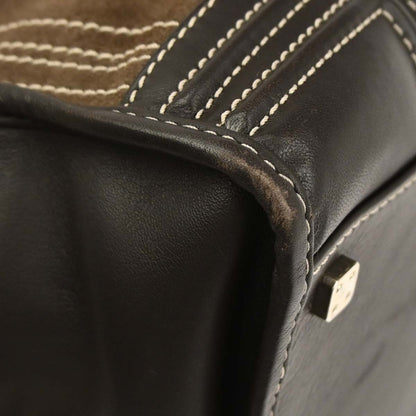 Loewe Brown Suede Amazona 36 Handbag