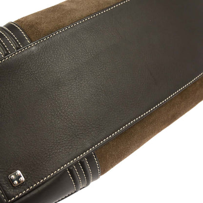 Loewe Brown Suede Amazona 36 Handbag