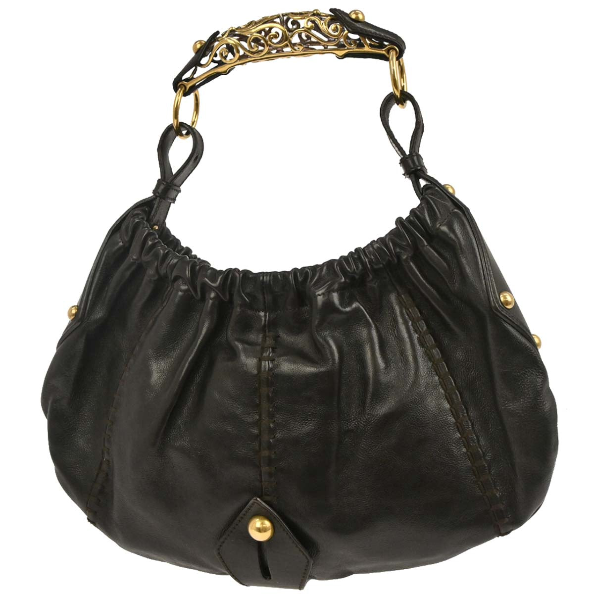 Yves Saint Laurent 2000s Brown Leather Mombasa Bag