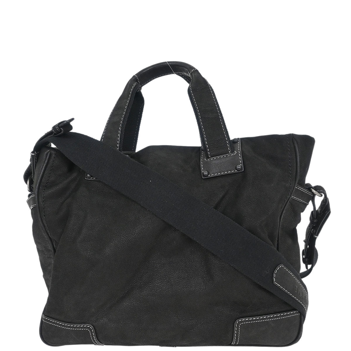 Loewe * Black Leather Tote 2way Shoulder Handbag