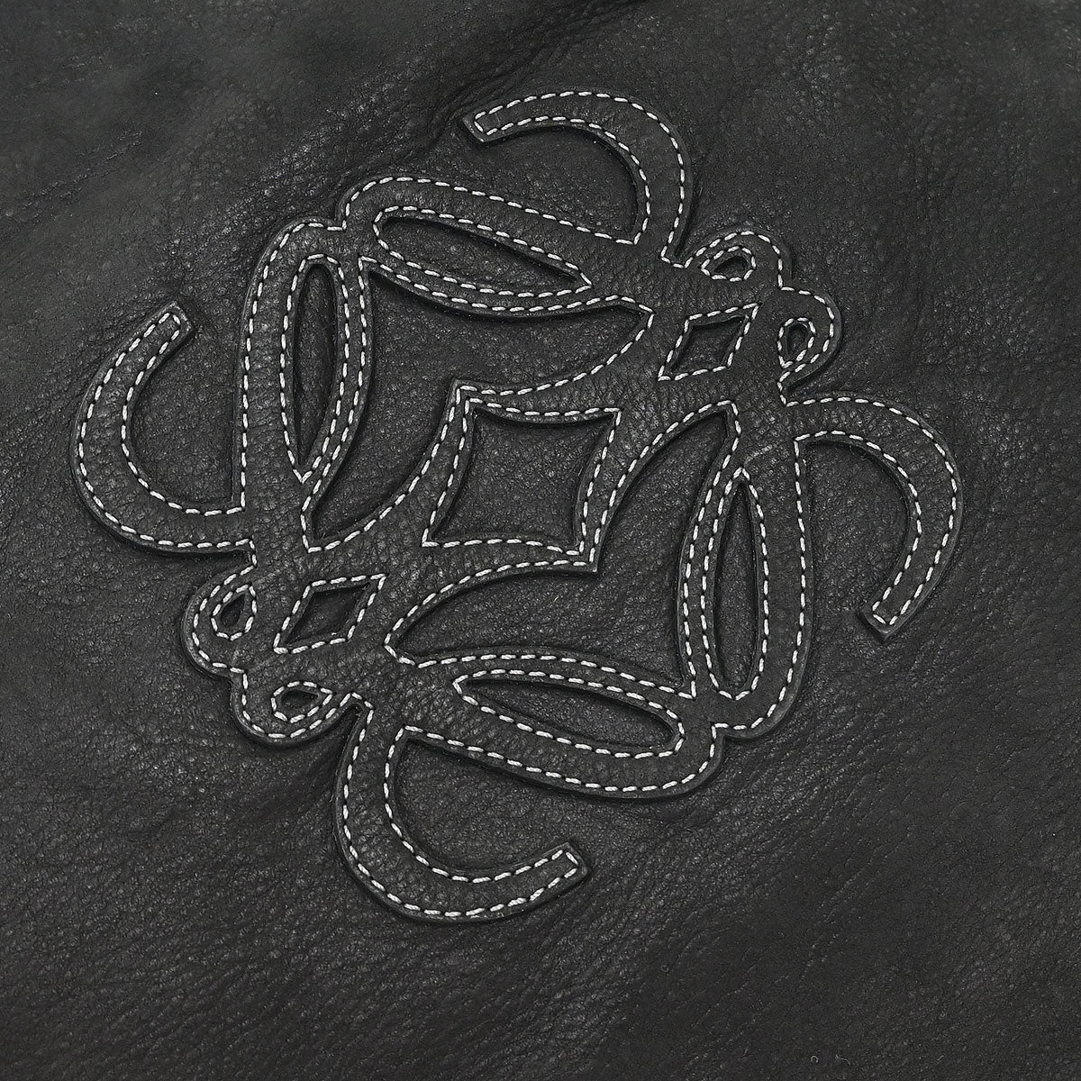 Loewe * Black Leather Tote 2way Shoulder Handbag