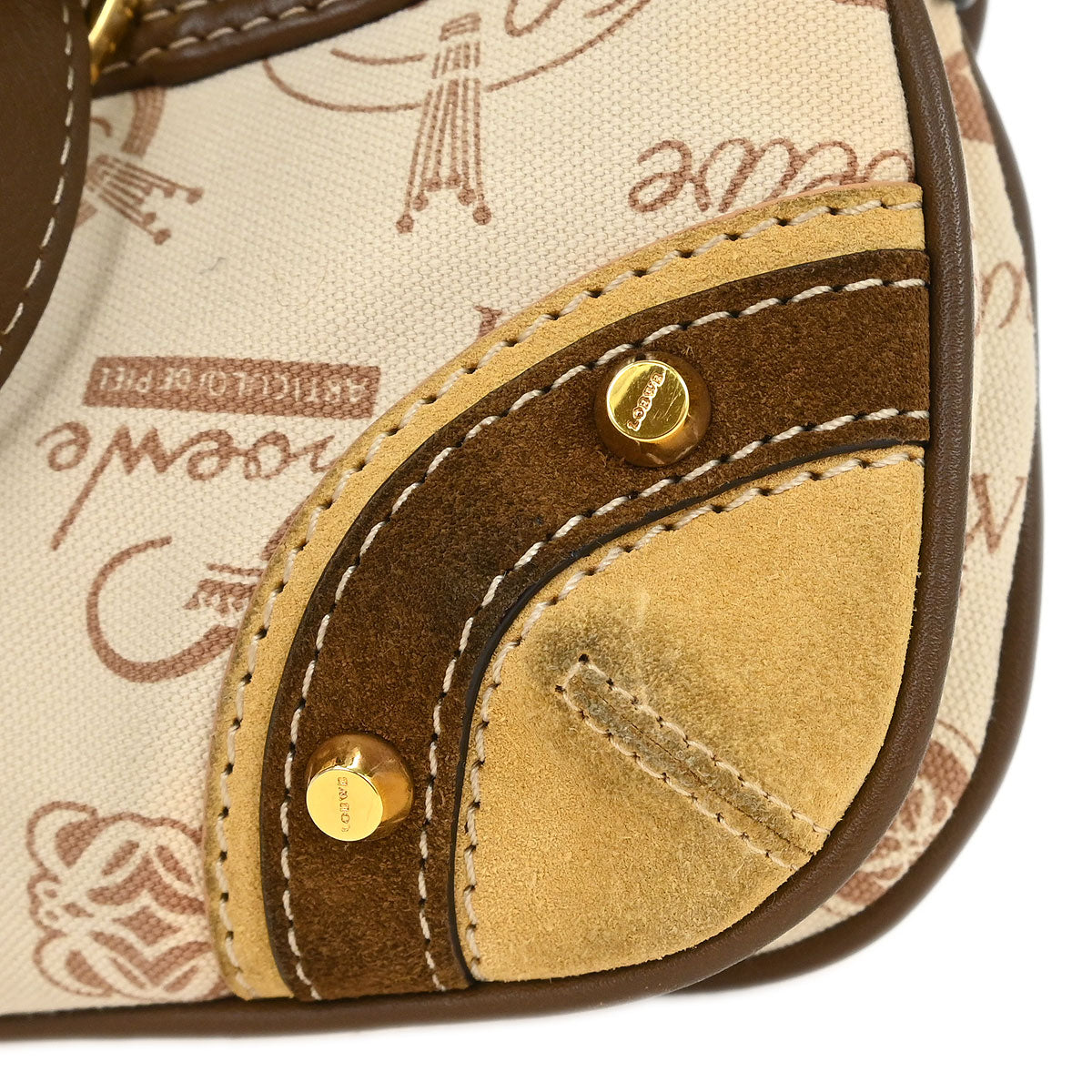 Loewe * Ivory Canvas Handbag