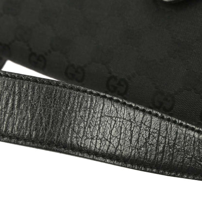 Gucci Black Horsebit GG Shoulder Bag