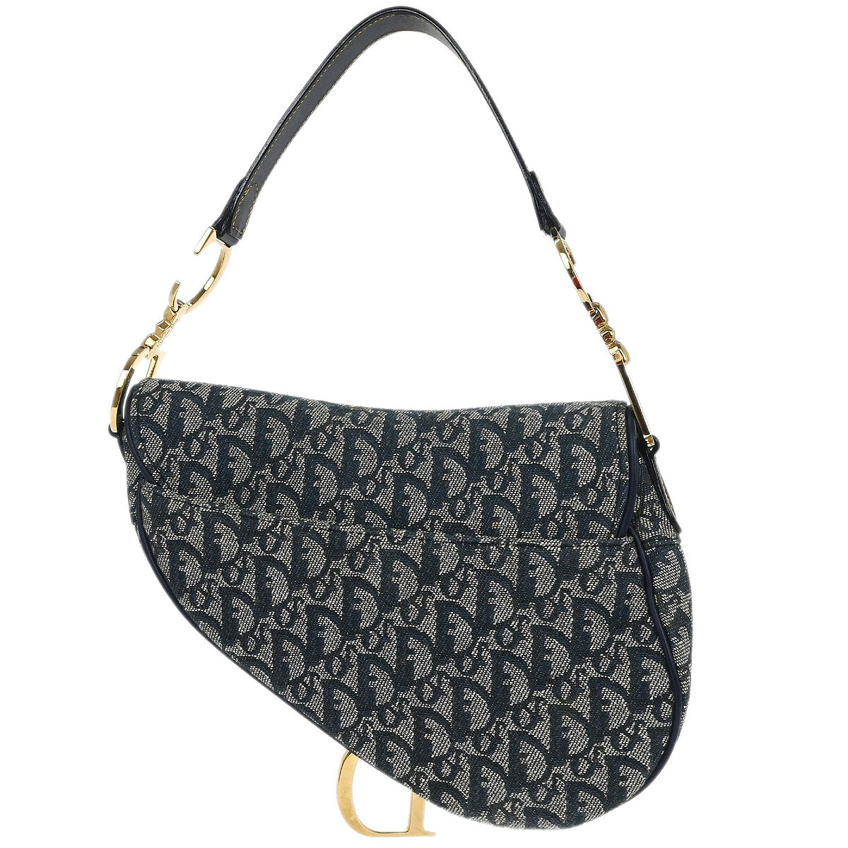 Christian Dior Navy Trotter Saddle Handbag
