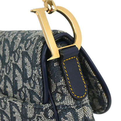 Christian Dior Navy Trotter Saddle Handbag