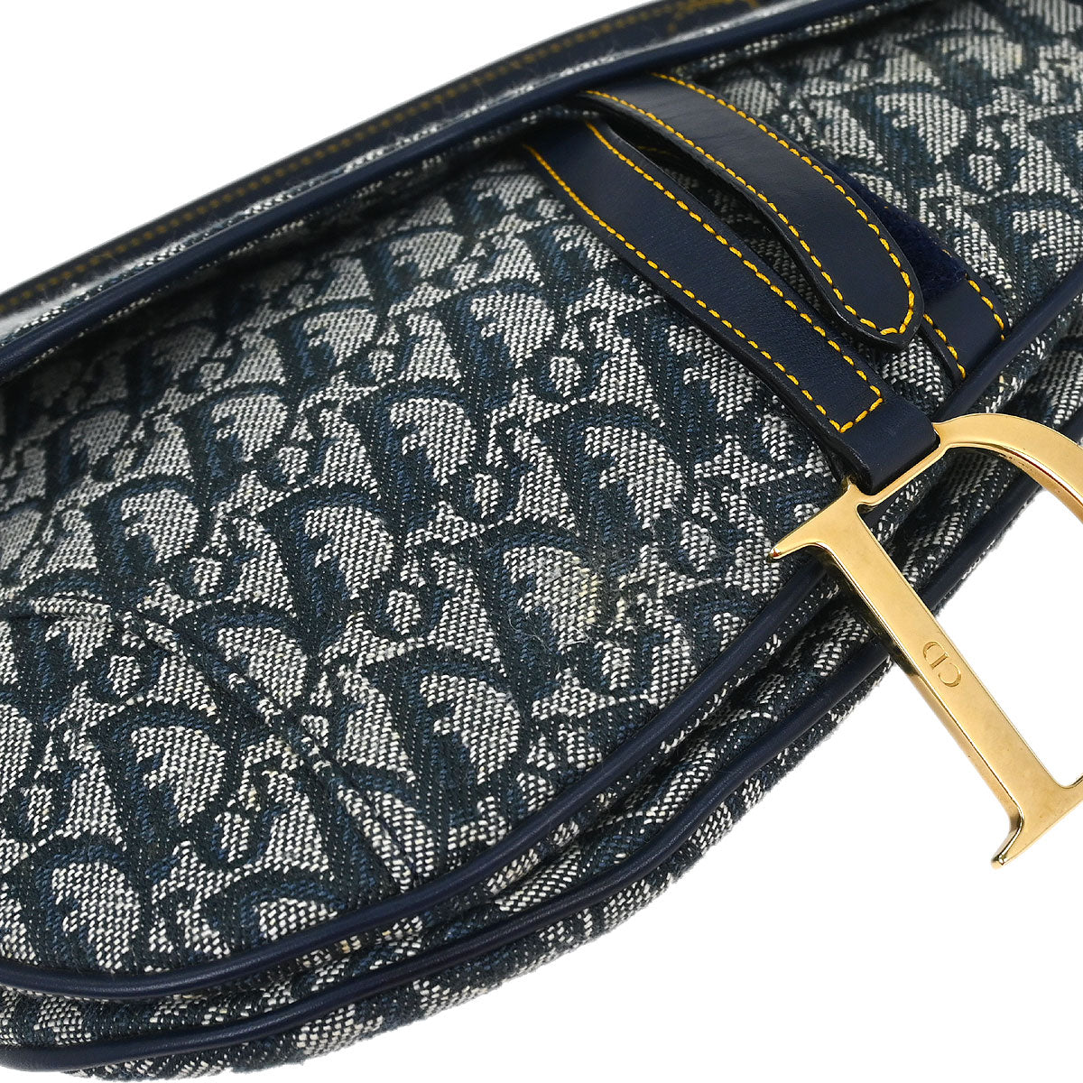 Christian Dior Navy Trotter Saddle Handbag