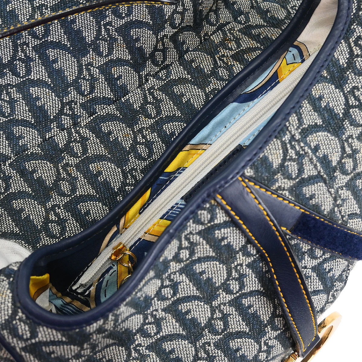 Christian Dior Navy Trotter Saddle Handbag