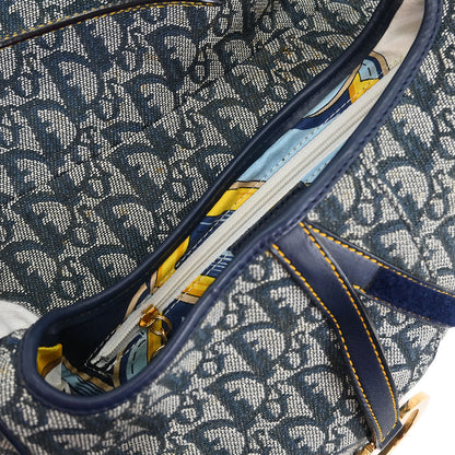 Christian Dior Navy Trotter Saddle Handbag