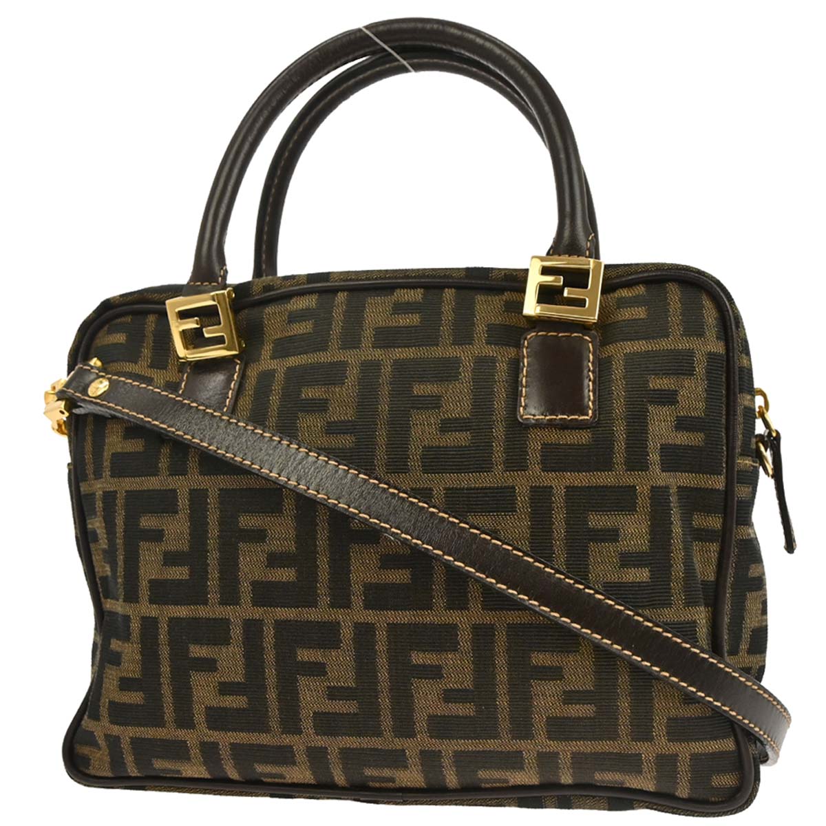 Fendi Brown Zucca 2way Shoulder Handbag