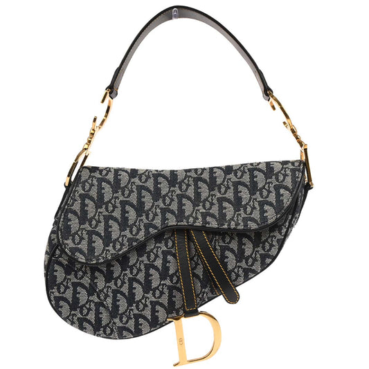 Christian Dior Navy Trotter Saddle Handbag