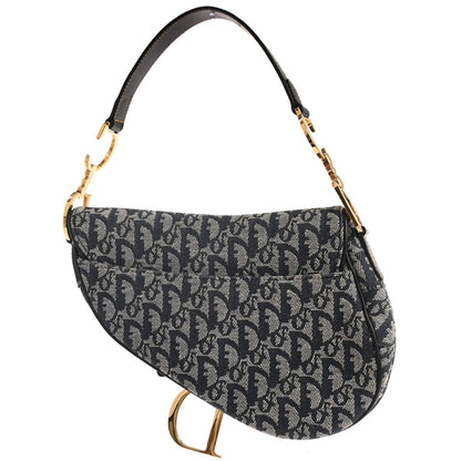 Christian Dior Navy Trotter Saddle Handbag
