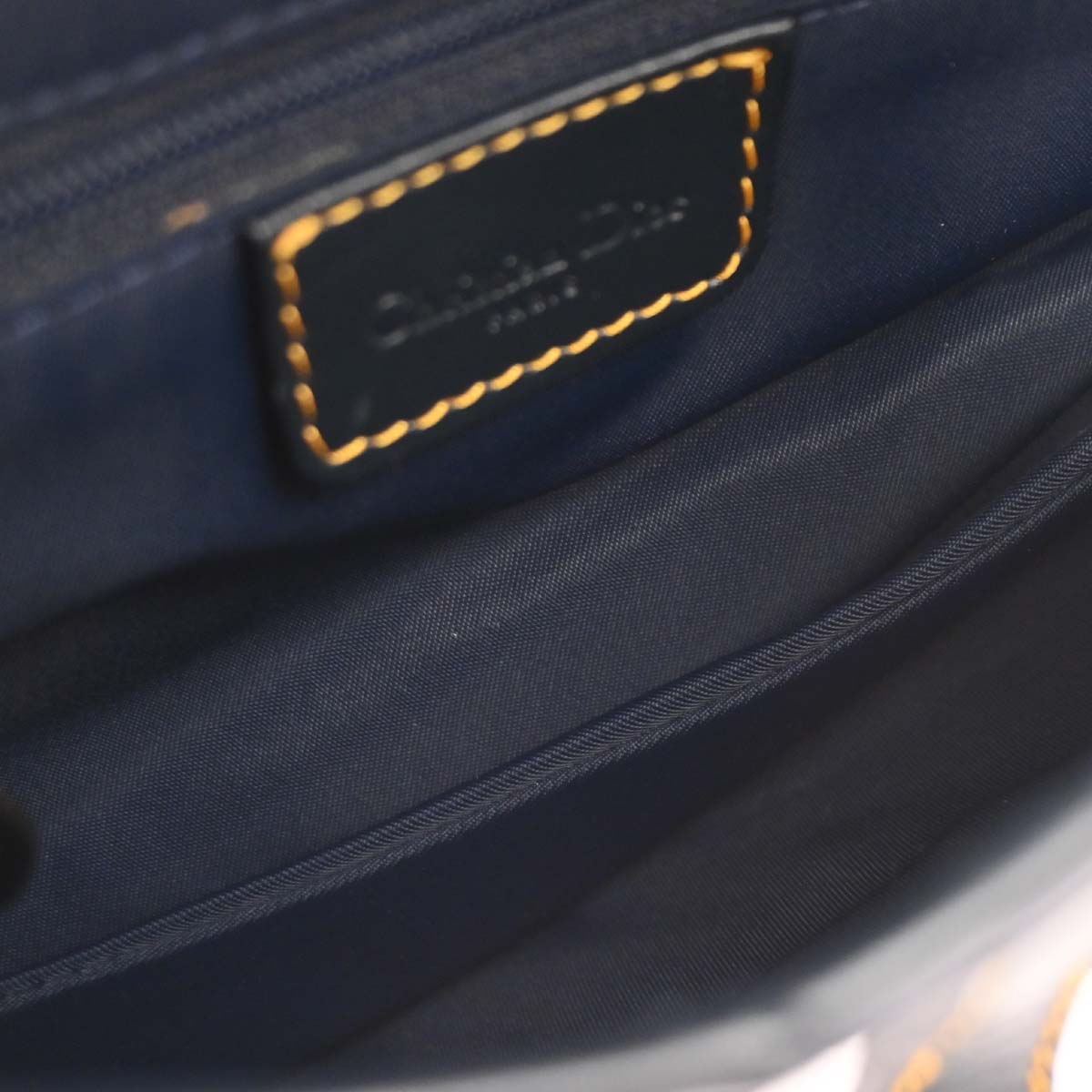 Christian Dior Navy Trotter Saddle Handbag
