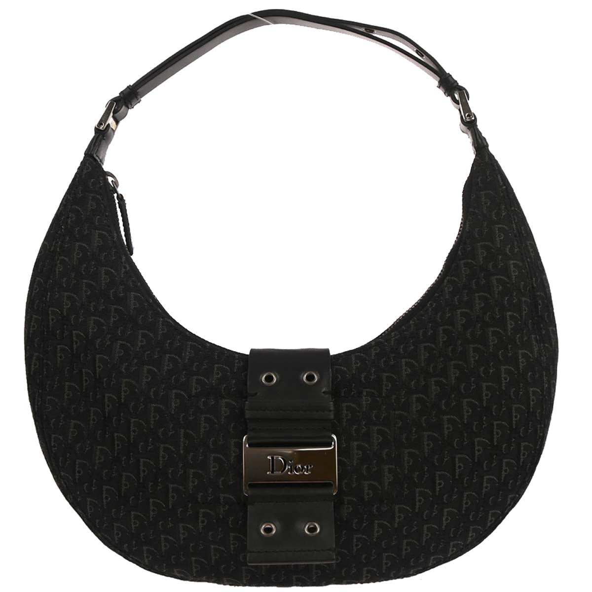 Christian Dior Black Canvas Street Chic Trotter Handbag