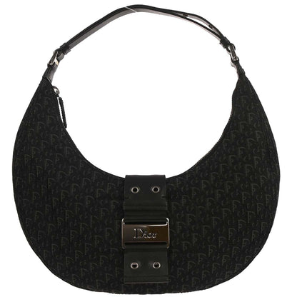 Christian Dior Black Canvas Street Chic Trotter Handbag