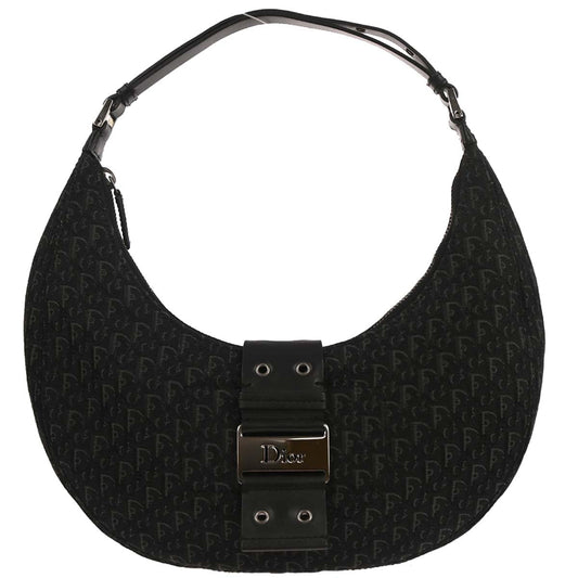 Christian Dior Black Canvas Street Chic Trotter Handbag