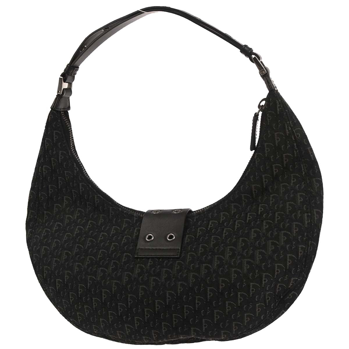 Christian Dior Black Canvas Street Chic Trotter Handbag